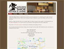 Tablet Screenshot of goldenshoerepair.com